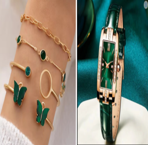 763475 Brazalete y 778437 Reloj verde